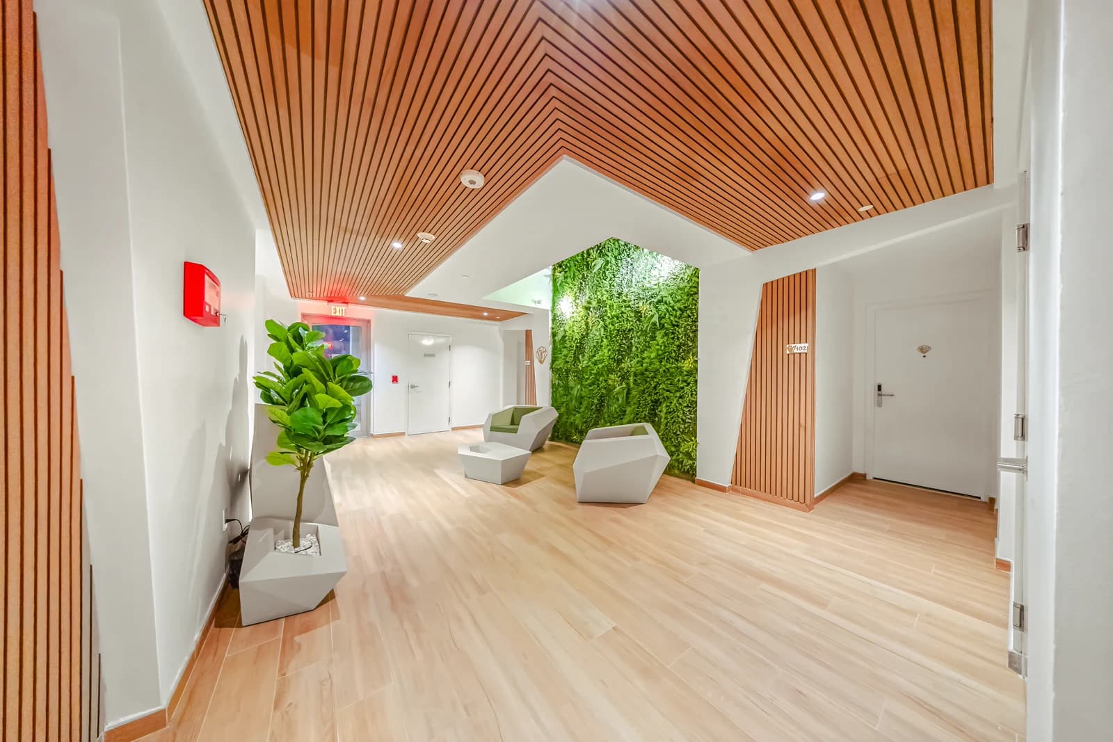 Modern lobby entrance